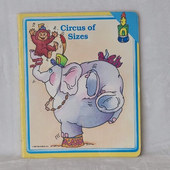 Vintage 1987 Circus of Sizes Board Book By World Books - Picture 2 of 8
